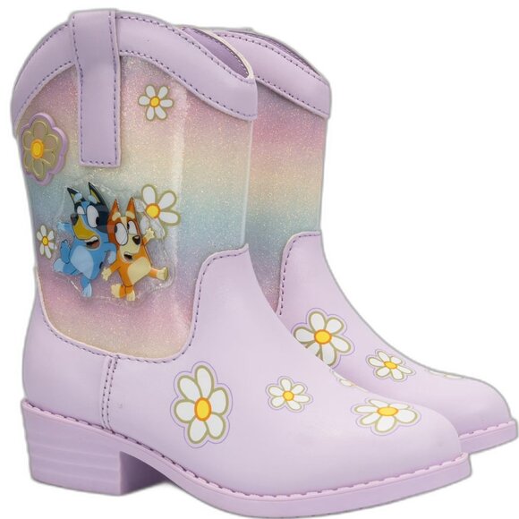 Bluey And Bingo LIGHT UP Daisy Purple Cowboy Boots TODDLER GIRL SIZE 9 NEW - Picture 1 of 6
